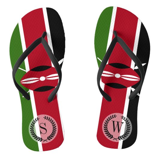 Kenya Flag Teenslippers (Voetbed)