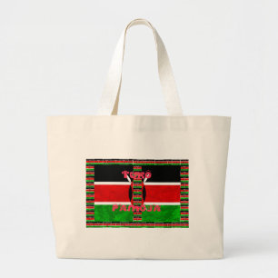 Kenya Flag Tuko Pamoja Grote Tote Bag