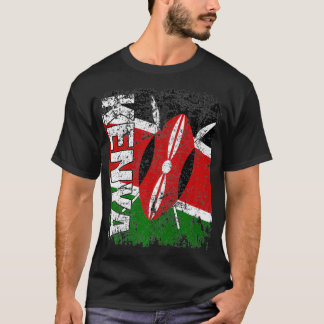 KENYA Flag Vintage Distressed KENYA Premium  T-shirt