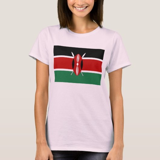Kenya Flag x Map T-Shirt (Voorkant)