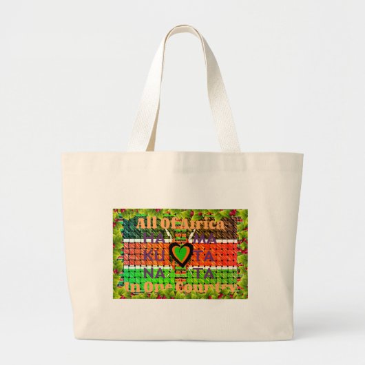 Kenya Hakuna Matata Grote Tote Bag (Voorkant)