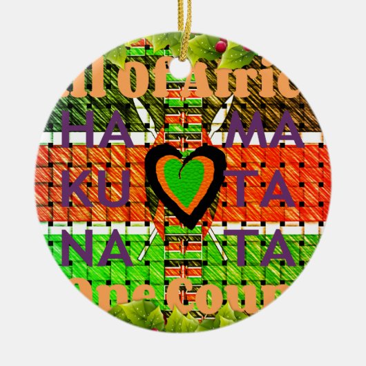 Kenya Hakuna Matata Keramisch Ornament (Voorkant)