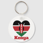 Kenya Heart Flag Sleutelhanger (Achterkant)