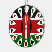 Kenya Hearts Keramisch Ornament (Links)