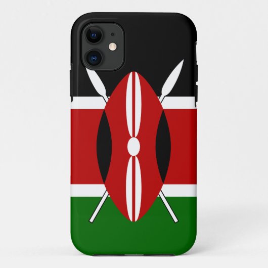 Kenya Maasai vlag Bendera ya Kenya Case-Mate iPhone Case (Achterkant)