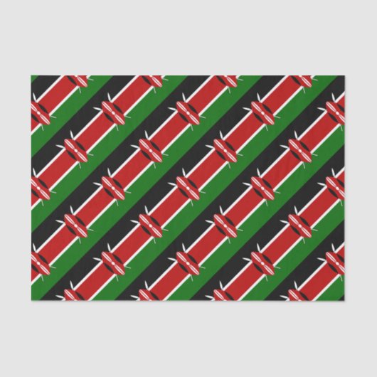 Kenya Maasai vlag Bendera ya Kenya Tissuepapier (Voorkant)
