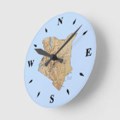 Kenya Map Clock Ronde Klok (Hoek)