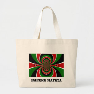 Kenya Raha Hakuna Matata Grote Tote Bag