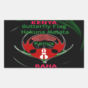 Kenya Raha Hakuna Matata.jpg Rechthoekige Sticker
