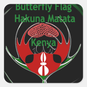 Kenya Raha Hakuna Matata.jpg Vierkante Sticker