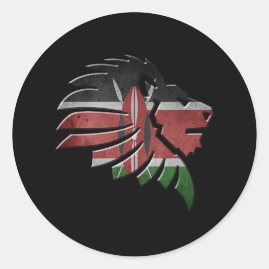 Kenya Ronde Sticker (Voorkant)
