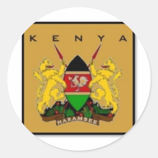 KENYA RONDE STICKER (Voorkant)