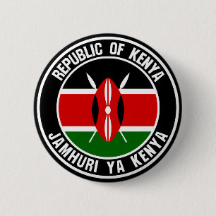 Kenya Round Emblem Ronde Button 5,7 Cm
