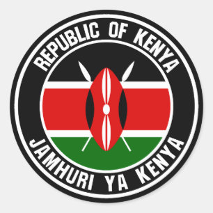 Kenya Round Emblem Ronde Sticker