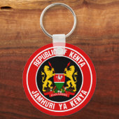 Kenya Round Emblem Sleutelhanger (Voorkant)