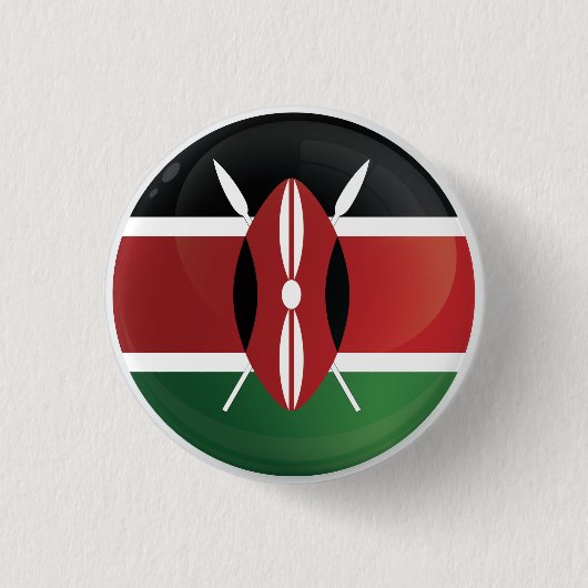 Kenya Round Icon Flag Ronde Button 3,2 Cm (Voorkant)