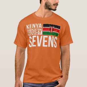 Kenya Rugby Sevens 7s werpt vanen uit Keniaans Afr T-shirt
