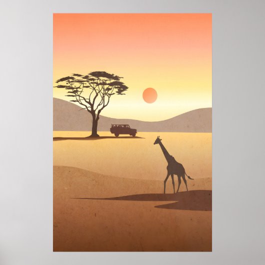 Kenya Safari Nursery Poster (Devant)