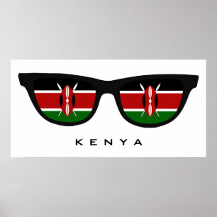 Kenya Shades, texte personnalisé et affiche couleu