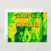 Kenya Simba Lion Mara safari briefkaart (Voorkant / Achterkant)