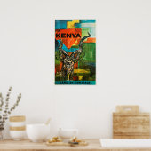 Kenya Vintage Travel Poster (Keuken)