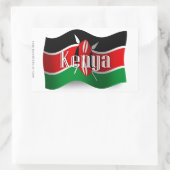 Kenya Waving Flag Rechthoekige Sticker (Tas)