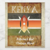 Kenya Wine Label Wijn Etiket (Enkel label)