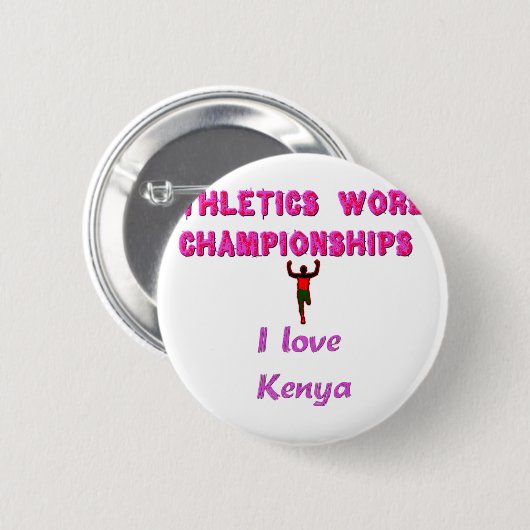 Kenya World's Athletic Champions Ronde Button 5,7 Cm (Voorkant /achterkant)