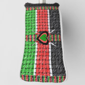 Kenya Woven Flag Black Red Green Golfheadcover (Draai 90)