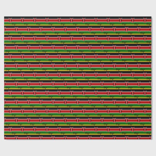 Kenya Wrapping Paper, Keniaanse vlaggenpatriottisc Cadeaupapier (Vlak)