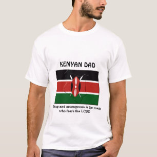 KENYAN DAD Sterke Moedige Gepersonaliseerde T-shirt