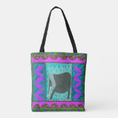 Kenyan Elephant Violet Canvas tas (Achterkant)
