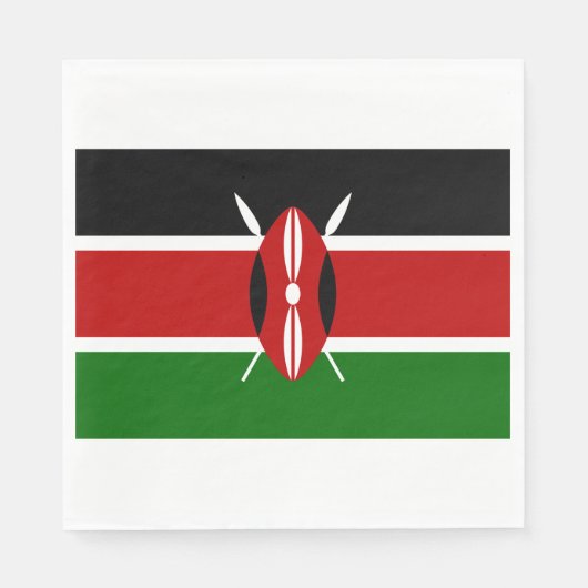 Kenyan Flag (Kenia) Servet (Voorkant)