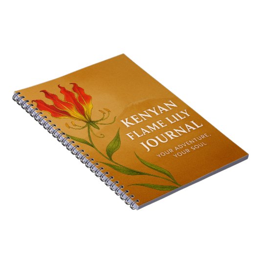 Kenyan Flame Lily Journal – Soulful Notebook  (Côté Droit)