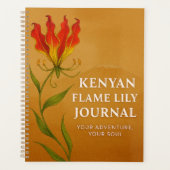 Kenyan Flame Lily Journal – Soulful Notebook  Planner (Voorkant)