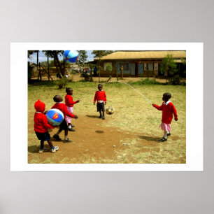 KENYAN SCHOOL KINDEREN IN KENIA POSTER