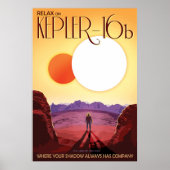 Kepler16b  ruimtestation poster (Voorkant)