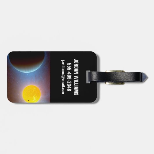 Kepler-10 Sterrensysteem. Bagagelabel (Achterkant horizontaal)