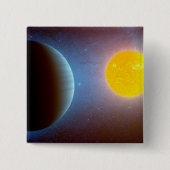 Kepler-10 Sterrensysteem. Vierkante Button 5,1 Cm (Voorkant)