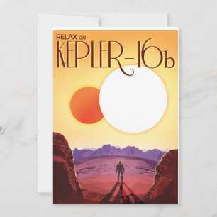 Kepler-16b: Binaire Zonsondergang Fijne Kunst Ruim Kaart