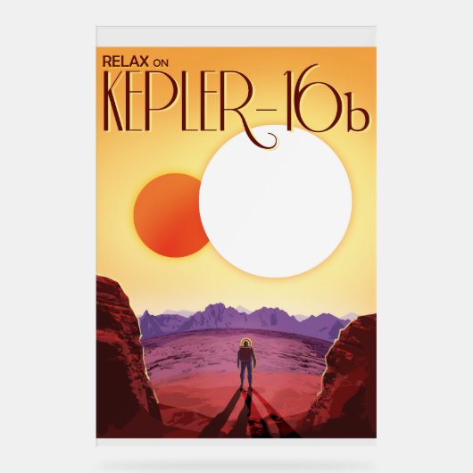 Kepler-16b : Coucher de soleil binaire sur l'espac (Recto)