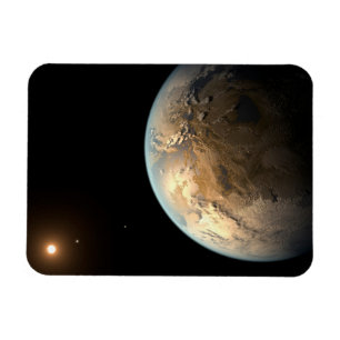 Kepler-186f draait om een verre ster. magneet