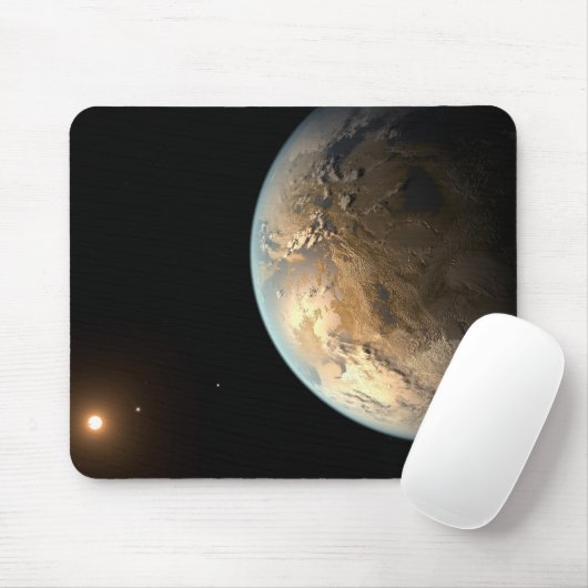 Kepler-186f draait om een verre ster. muismat (Met muis)