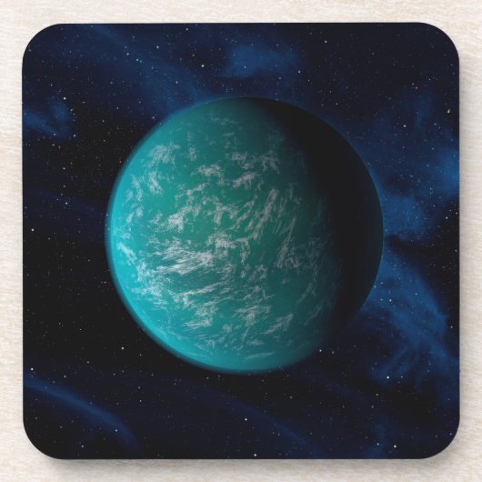 Kepler 22b, een exoplaneet. bier onderzetter (Voorkant)