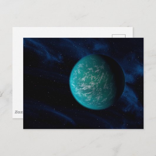 Kepler 22b, een exoplaneet. briefkaart (Voorkant / Achterkant)
