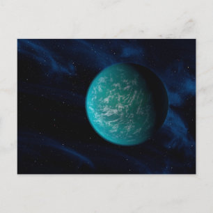 Kepler 22b, een exoplaneet. briefkaart