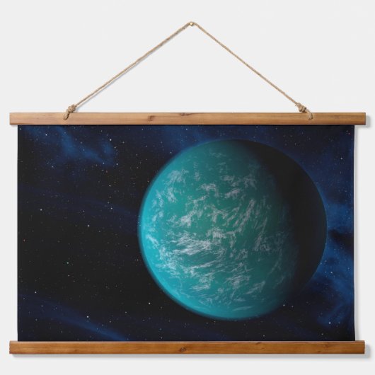 Kepler 22b, een exoplaneet. hangend wandkleed (Voorkant)