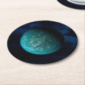 Kepler 22b, een exoplaneet. ronde kartonnen onderzetter (Gebogen)
