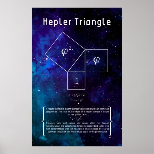 Kepler-driehoek Poster (Voorkant)
