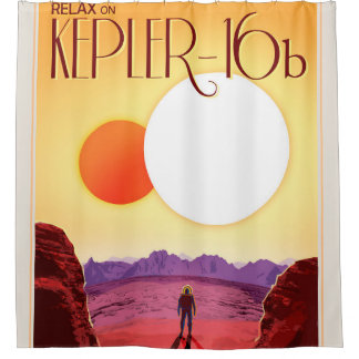 Kepler Ruimtereis Bestemming Planeet Avontuur Douchegordijn